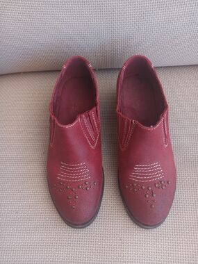 Charles David Red  Slip-On Ankle Booties Size 5